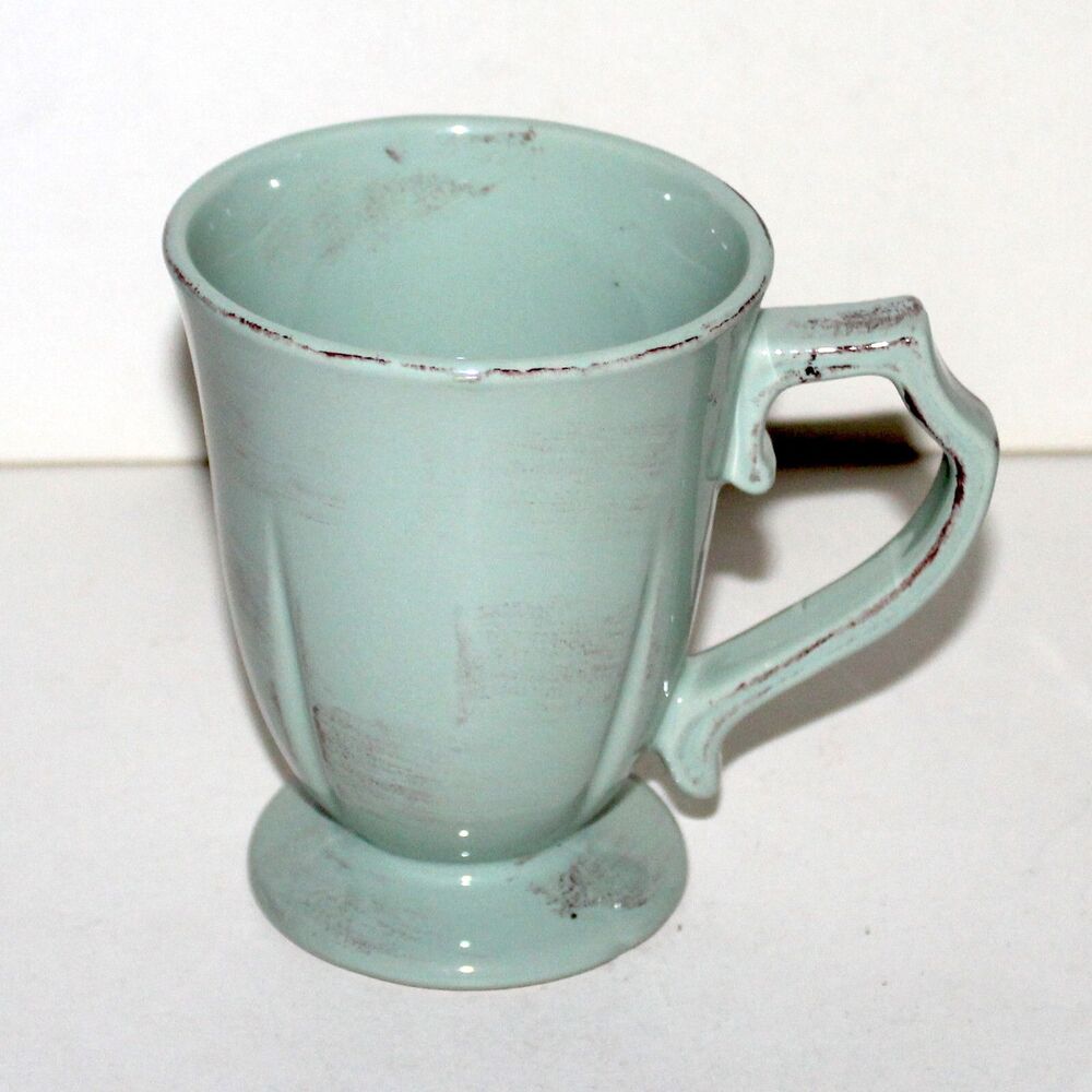 Style Eyes Baum Bros Mug Antique French Collection turquoise coffee tea